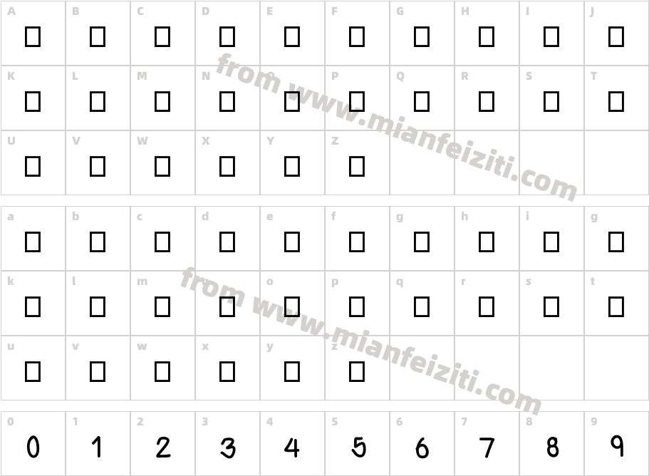 doublelineth字体映射图