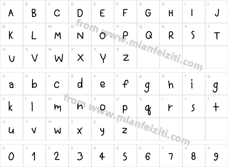 dreaming字体映射图