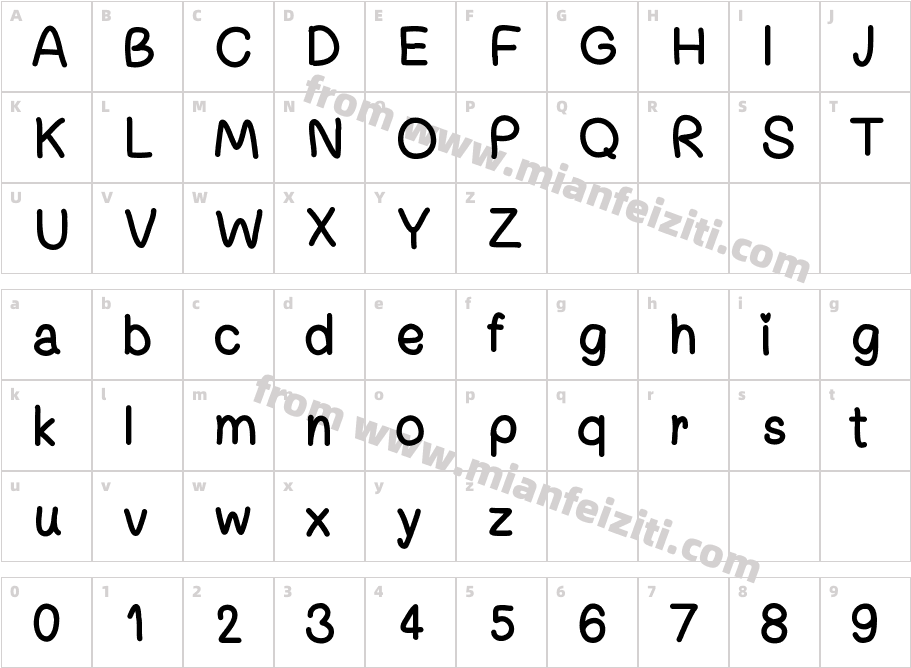dtwrdessert字体映射图