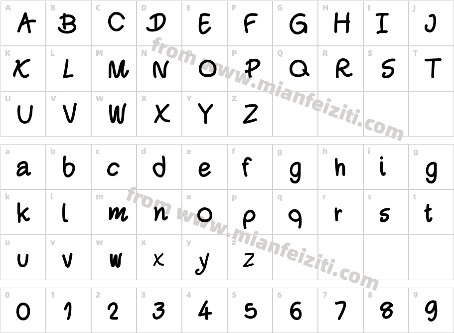 duebdip字体映射图