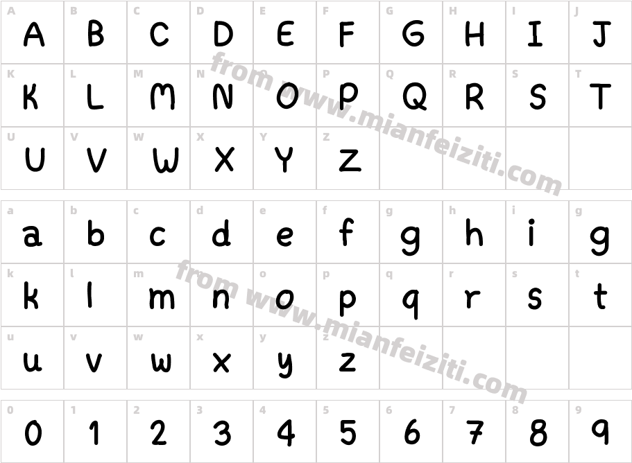 dukdik字体映射图
