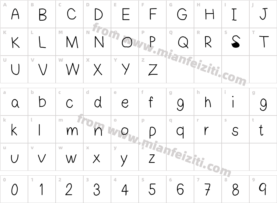 eaeii字体映射图