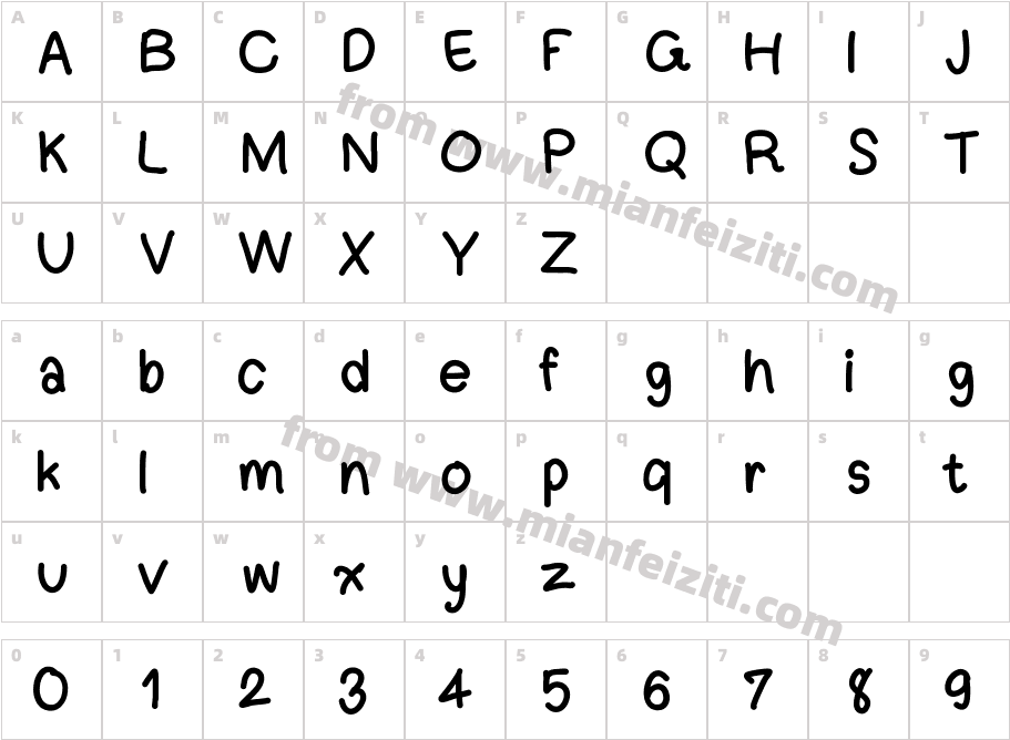 eartfonts6字体映射图