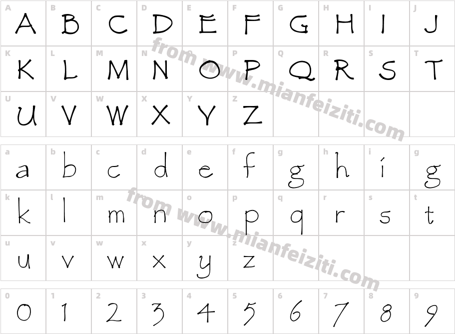 eleniflowy字体映射图