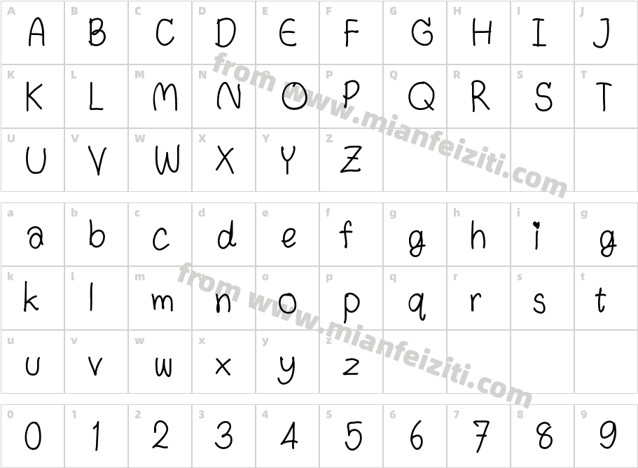 ellemonds字体映射图