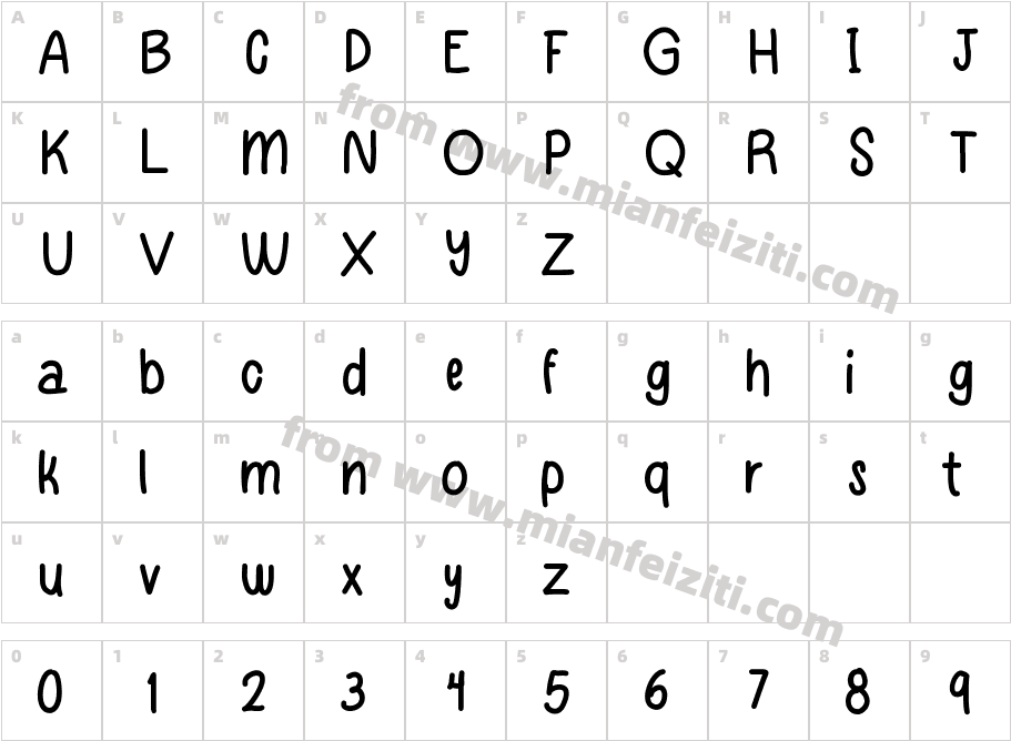 escribo字体映射图