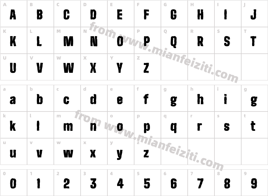 Blade Crown Bold字体映射图