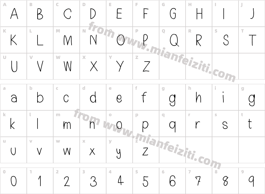 faifaii字体映射图