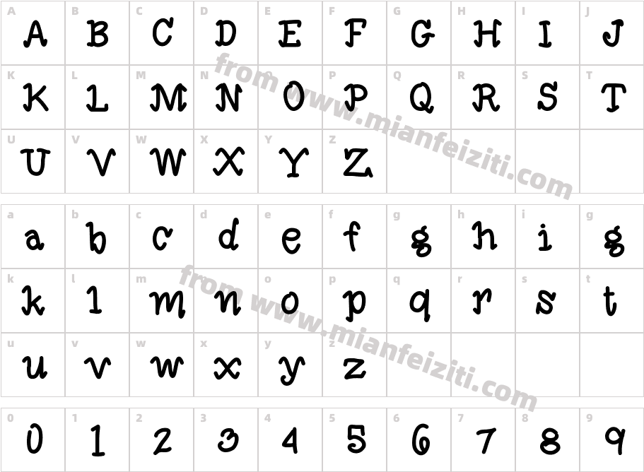 fattyfonts字体映射图