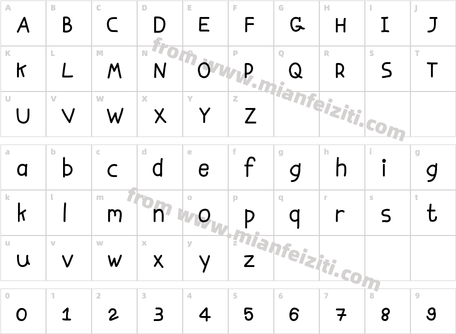 febfav字体映射图