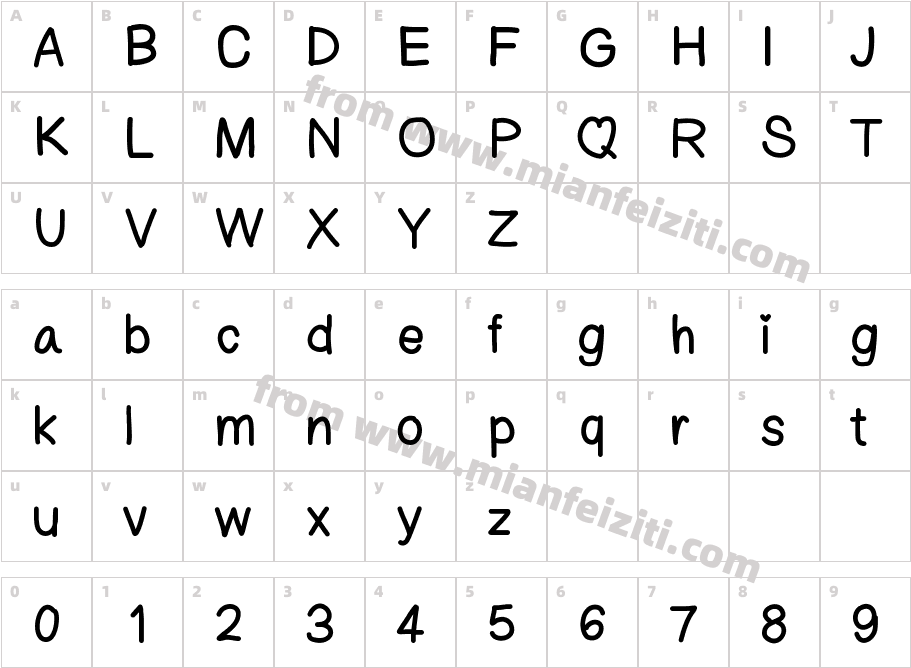 ferbeyfont字体映射图