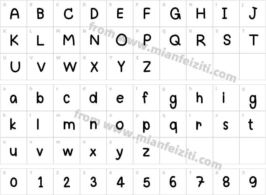 fewfew字体映射图