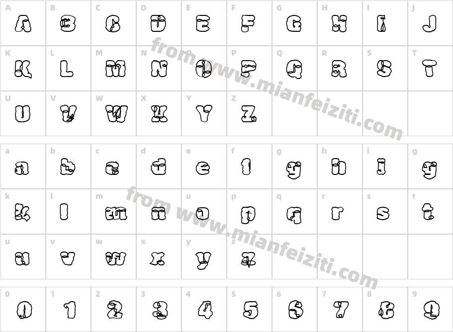 Joblot 0O2o字体映射图