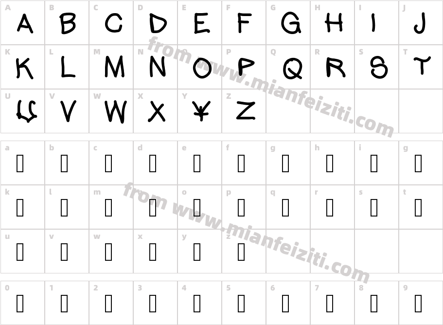 first字体映射图
