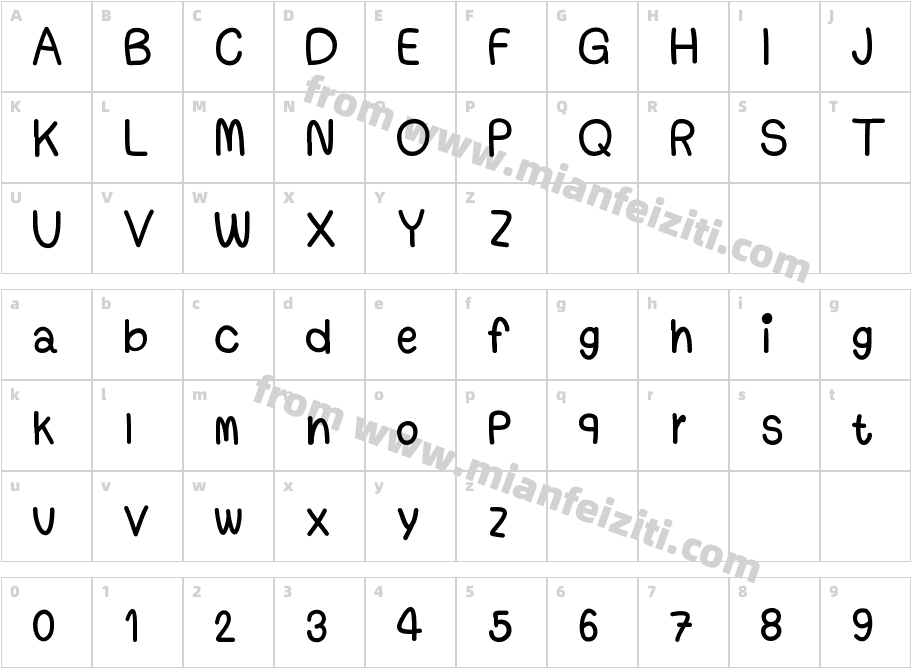 fonfern01字体映射图