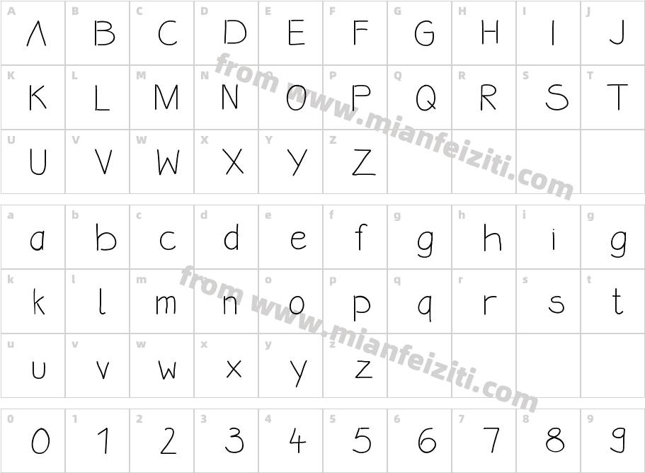 font20110207字体映射图