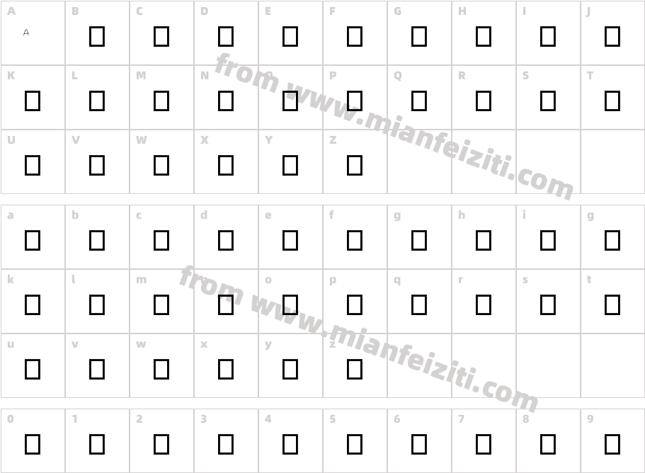 font73字体映射图