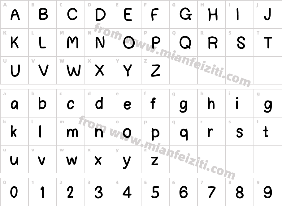 fonte字体映射图