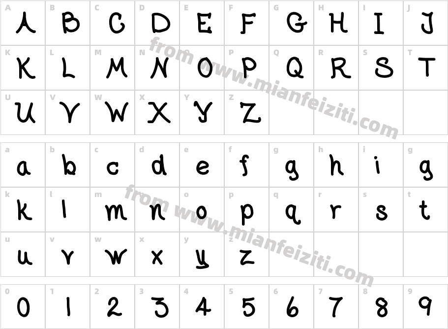 fontlex字体映射图
