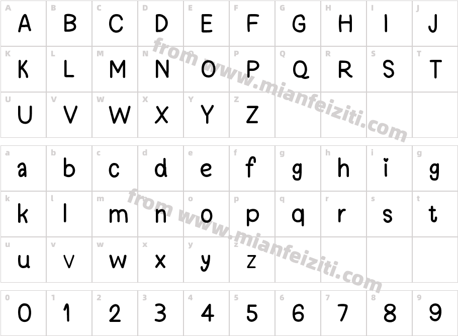 funnykwangmoose字体映射图