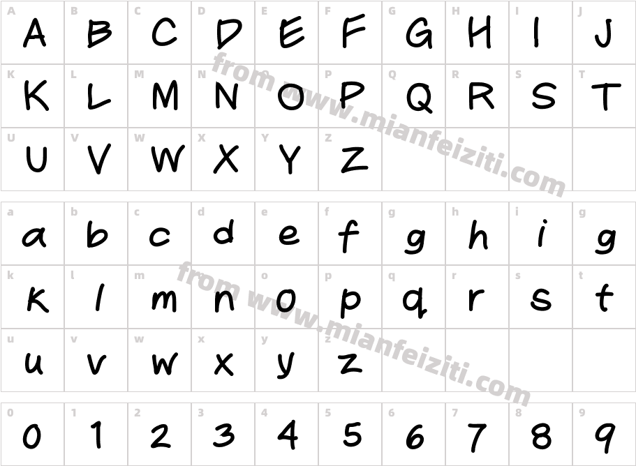 geffygg字体映射图