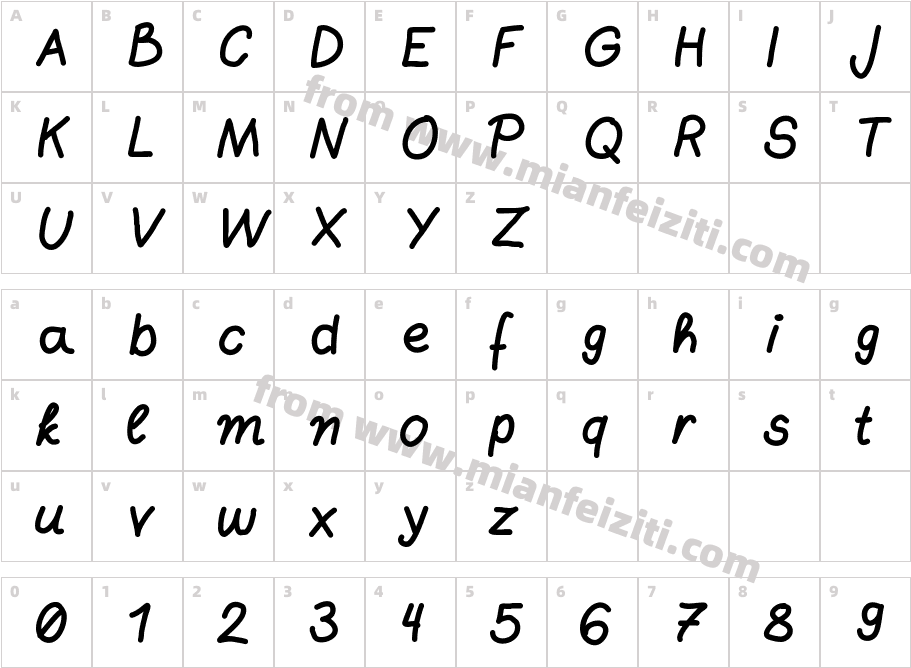 142 print字体映射图