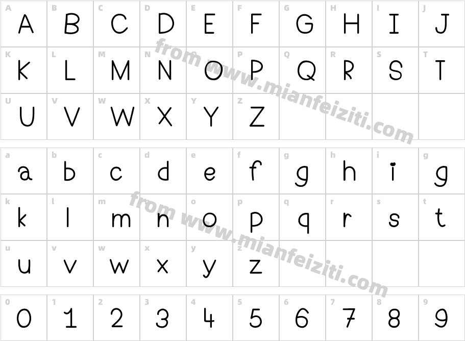 haamony1字体映射图