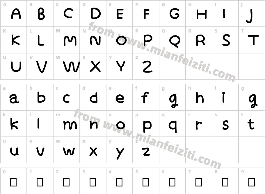 haphapaptl字体映射图