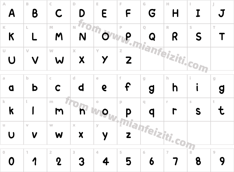 hirainy字体映射图