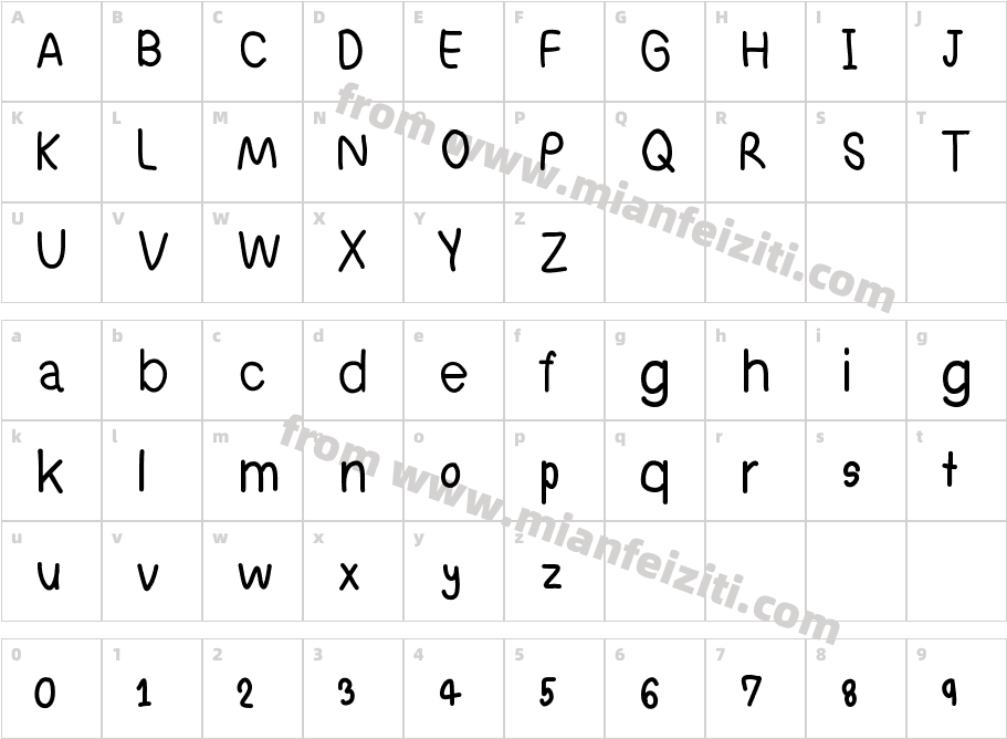 hoodys字体映射图