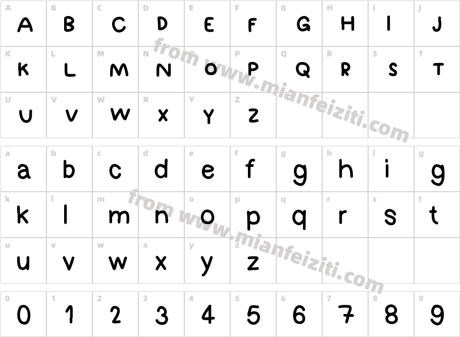 hoopkoa字体映射图