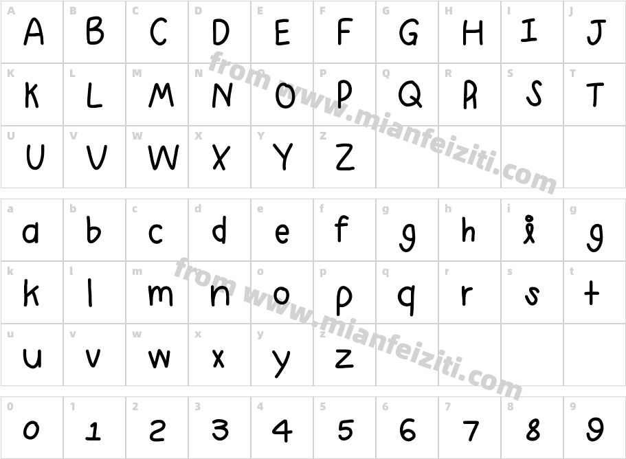 jellobutter字体映射图