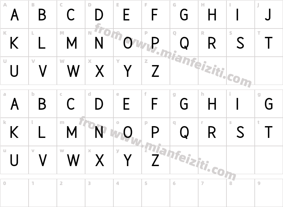 Botaniquea字体映射图