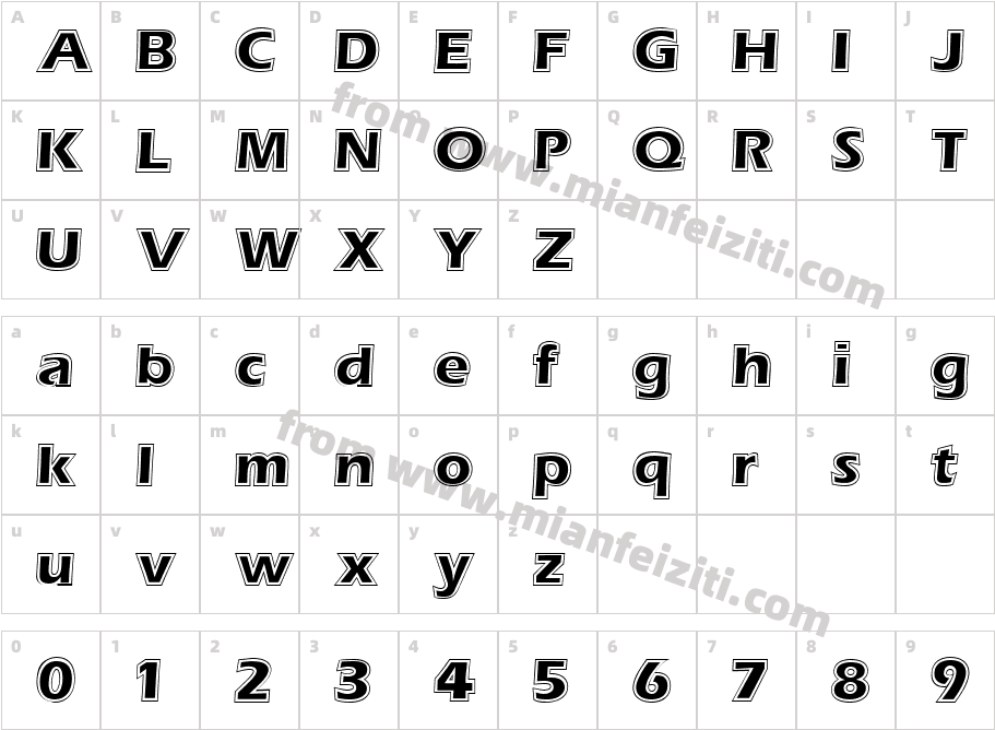 183 CAI978字体映射图