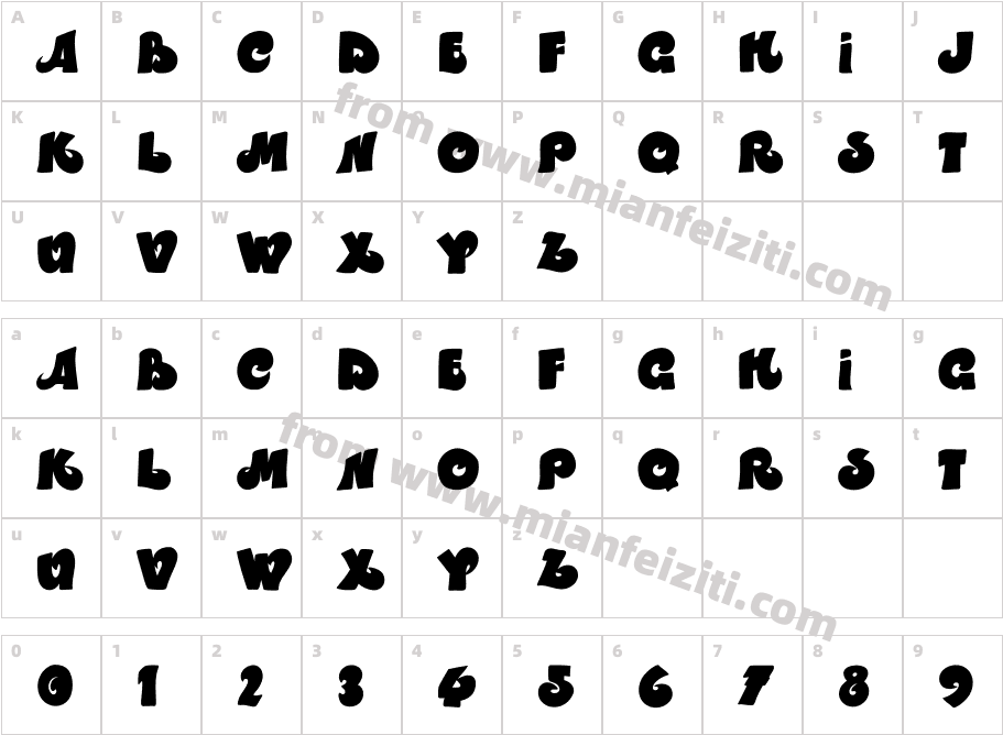 MAGIC Regular字体映射图
