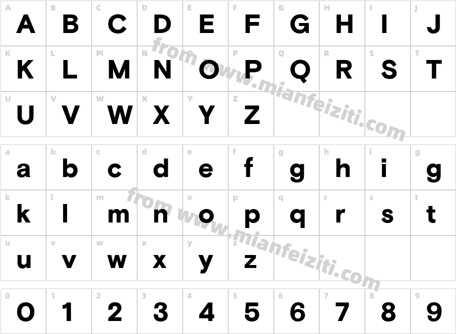 Basis Grotesque Arabic Pro Black字体映射图