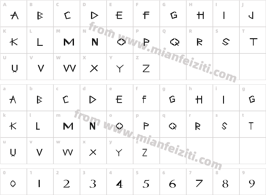 Polite Arif 50 Vj字体映射图