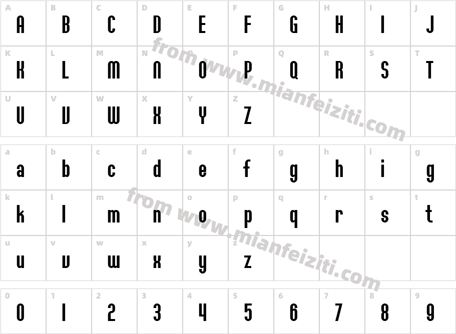 Sf Willamette e Mqg字体映射图