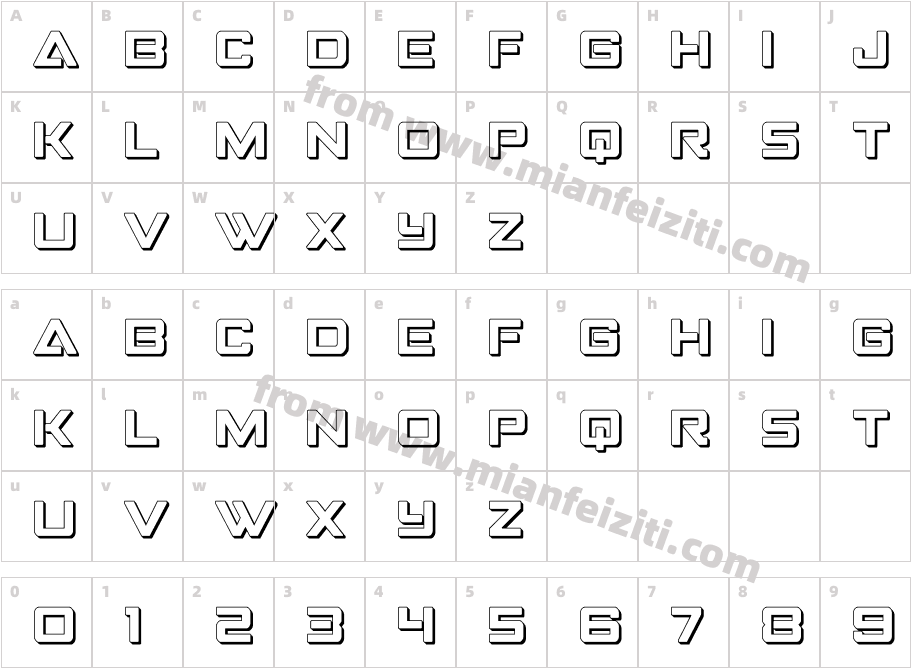 Strike Fighter3D l185字体映射图