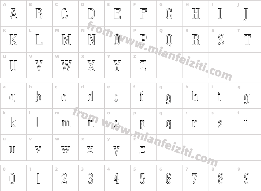 Pointedout aA7m字体映射图