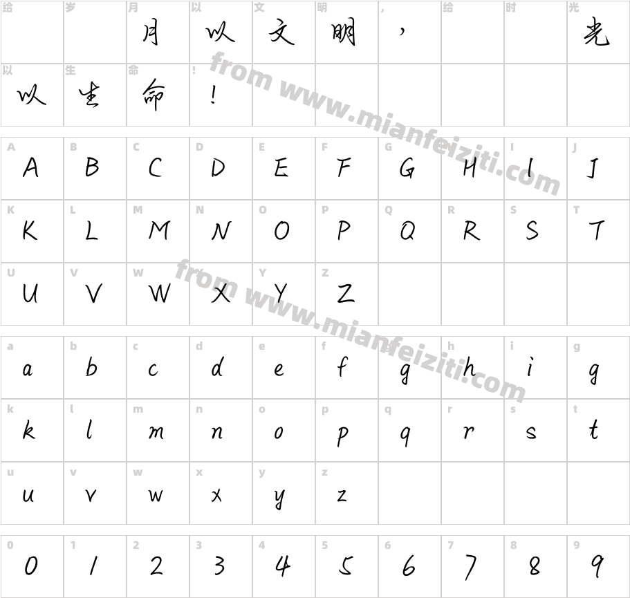 M Banquet P HK Medium字体映射图