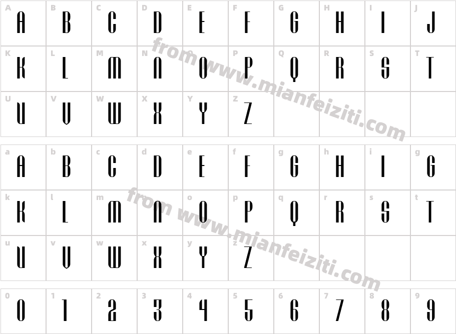 Ben Cat Normal Normal字体映射图
