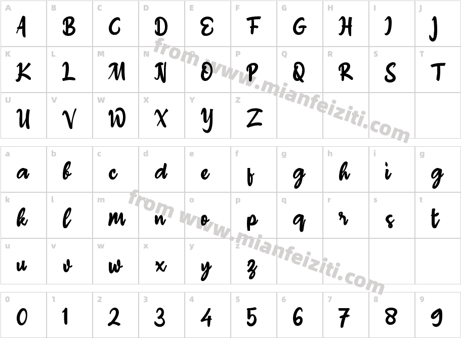 Ahay Hore DO MaE字体映射图