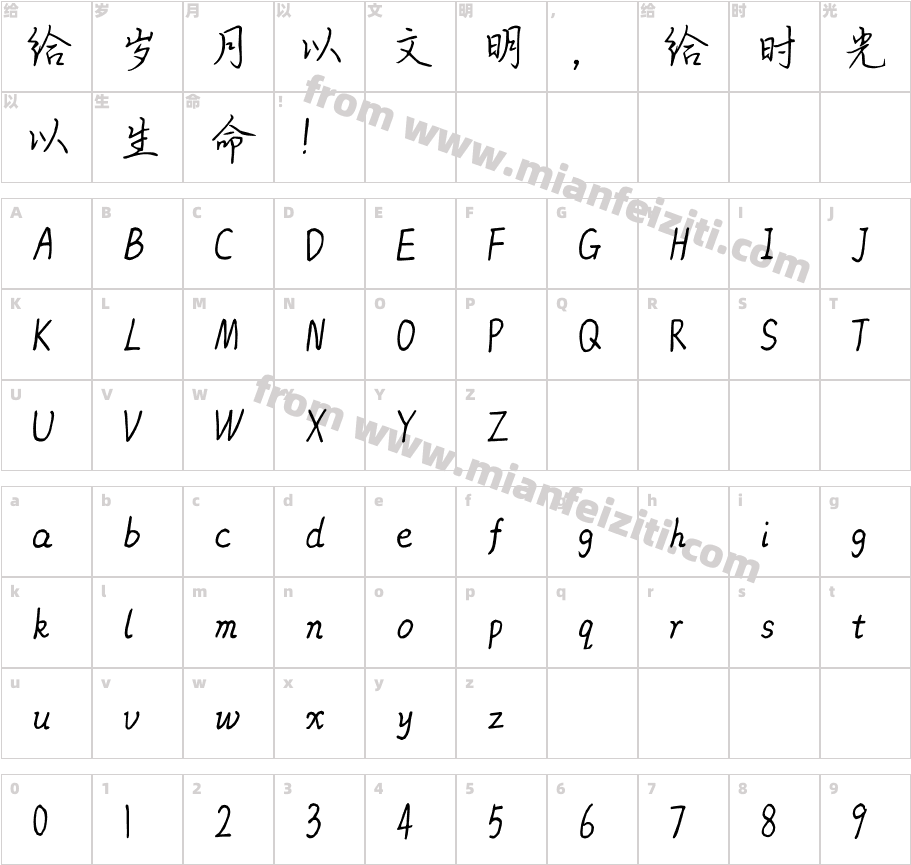 学而不思则山寨字体映射图