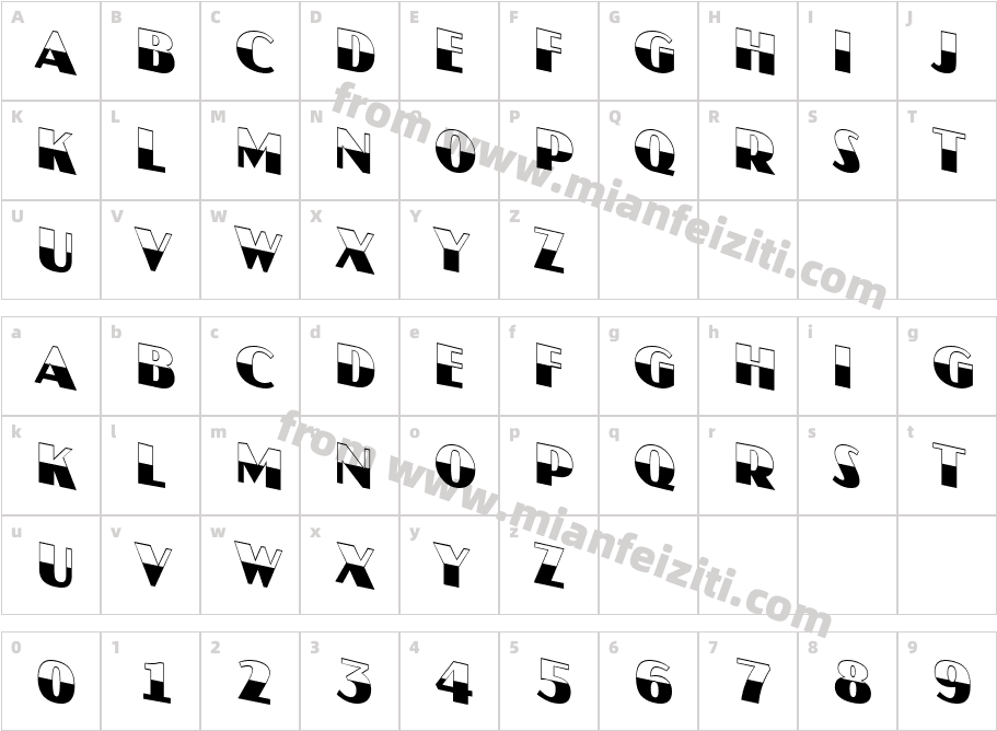 a_ Jasper TtlB&W Dn字体映射图