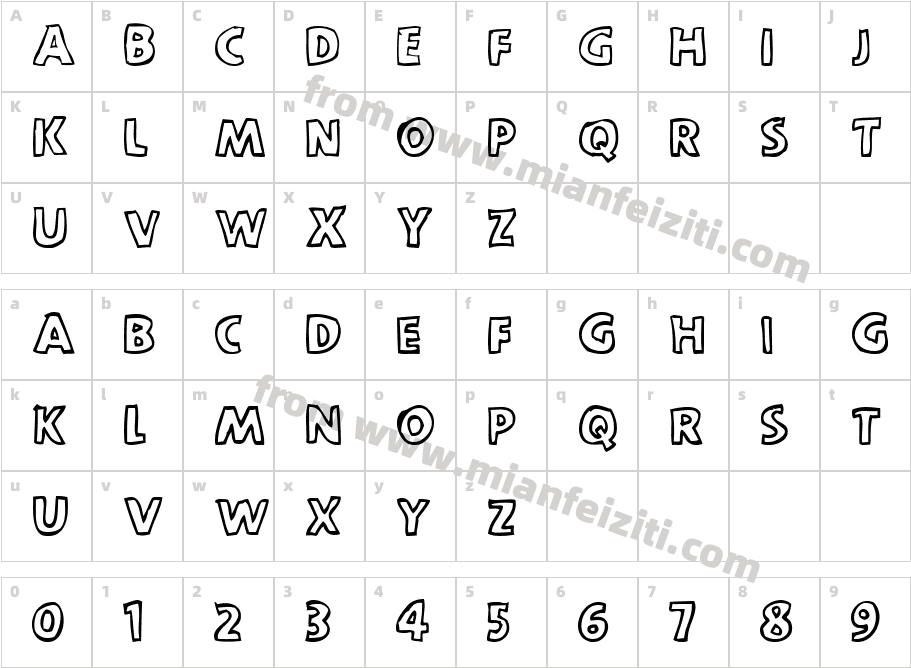 scootch over (sans)字体映射图