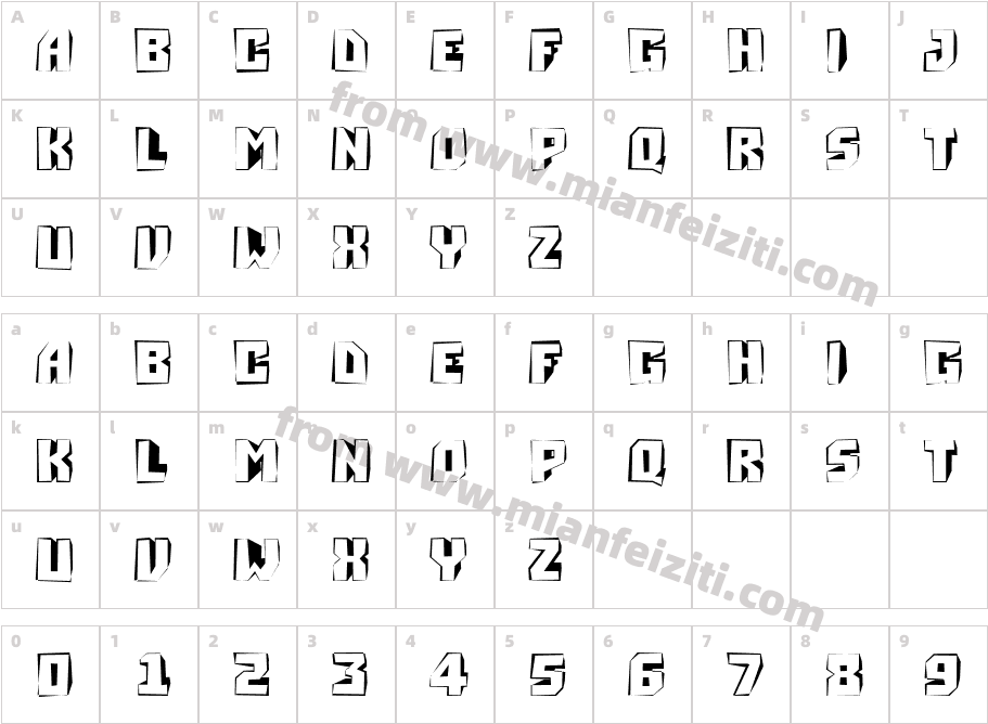 a_ Simpler Distorted3D字体映射图