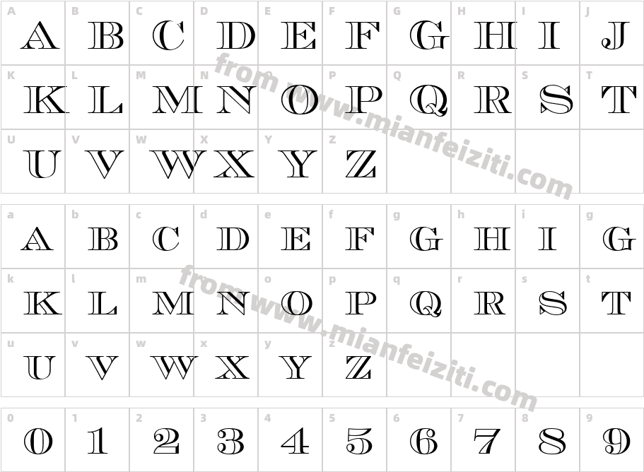Chevalier_ Becker_ Open_ Discaps字体映射图