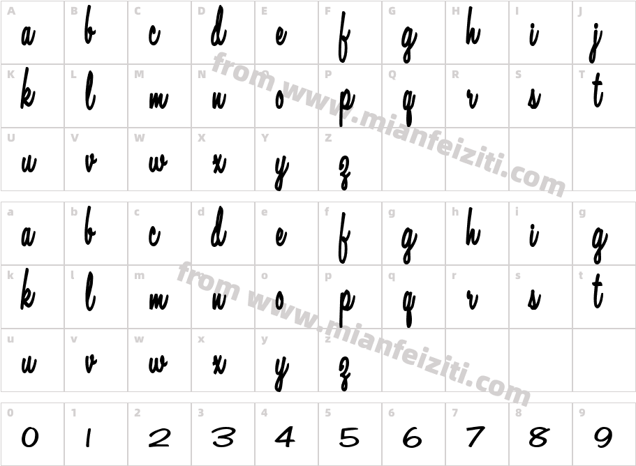 Meow Mix字体映射图