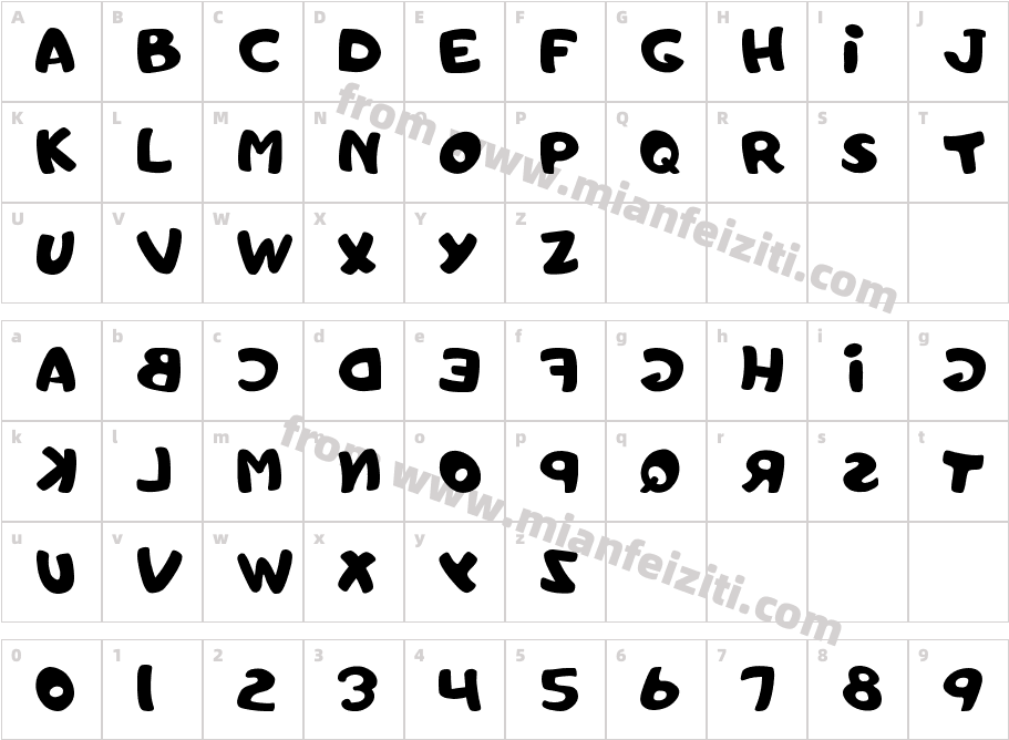 Toy Store Chain字体映射图
